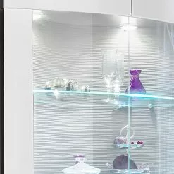 Vitrine Loftscape Anthracite Brillant Blanc -Armoires Soldes 1000171348 190424 07580300239 GALLERYIMAGES P000000001000171348