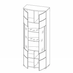 Vitrine Loftscape Anthracite Brillant Blanc -Armoires Soldes 1000171348 190424 07580300240 GALLERYIMAGES P000000001000171348