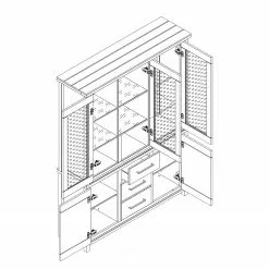 Ridgevalley Pin Blanc Gri -Armoires Soldes 1000171357 190424 07580500295 GALLERYIMAGES P000000001000171357