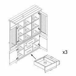 Ridgevalley Pin Blanc Gri -Armoires Soldes 1000171357 190424 07580500298 GALLERYIMAGES P000000001000171357