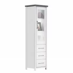 Ridgevalley Vitrine Pin Touros Ii Massif Blanc Gri