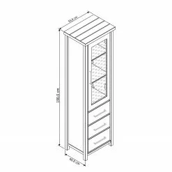 Ridgevalley Vitrine Pin Touros Ii Massif Blanc Gri -Armoires Soldes 1000171365 190424 07580600353 GALLERYIMAGES P000000001000171365