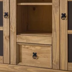 Maison Belfort Vitrine pour buffet Finca Rustica - Pin massif - Epicéa naturel -Armoires Soldes 1000178034 200221 14583500007 DETAILS P000000001000178034