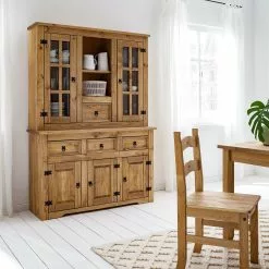 Maison Belfort Vitrine pour buffet Finca Rustica - Pin massif - Epicéa naturel -Armoires Soldes 1000178034 210908 06324700005 MOOD DETAILS P000000001000178034 mood