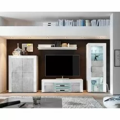 Lc Vitrine Imitation Béton Easy Spa Brillant Blanc -Armoires Soldes 1000178267 201029 08533800583 MOOD DETAILS P000000001000178267 mood