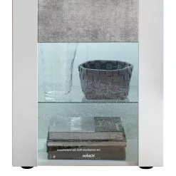 Lc Vitrine Imitation Béton Easy Spa Brillant Blanc -Armoires Soldes 1000178267 201029 08535200586 DETAILS P000000001000178267