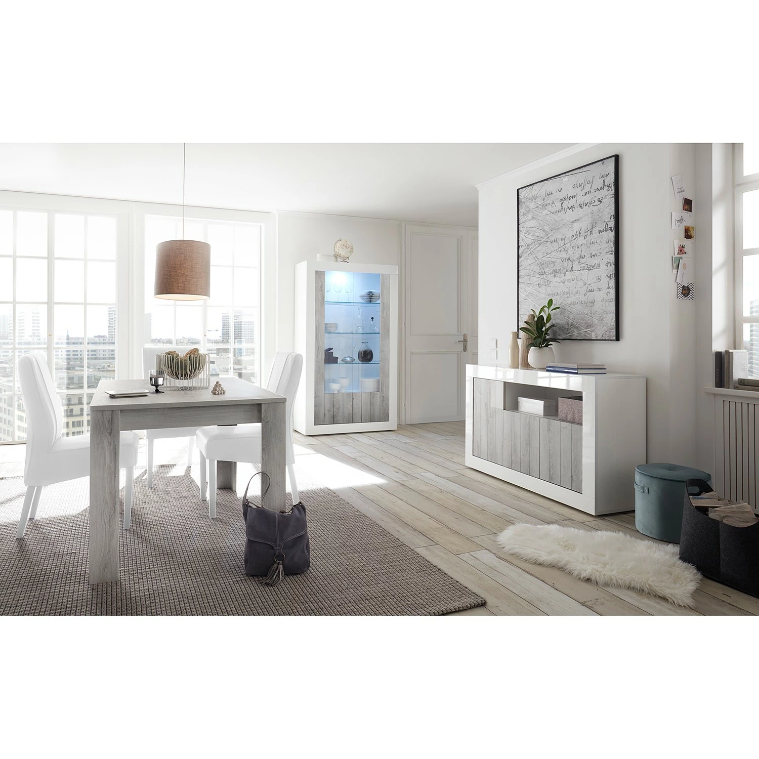 Lc Vitrine Urbino Spa Clair Blanc Gri 7 Lc Vitrine Urbino Spa Clair Blanc Gri â Image 5