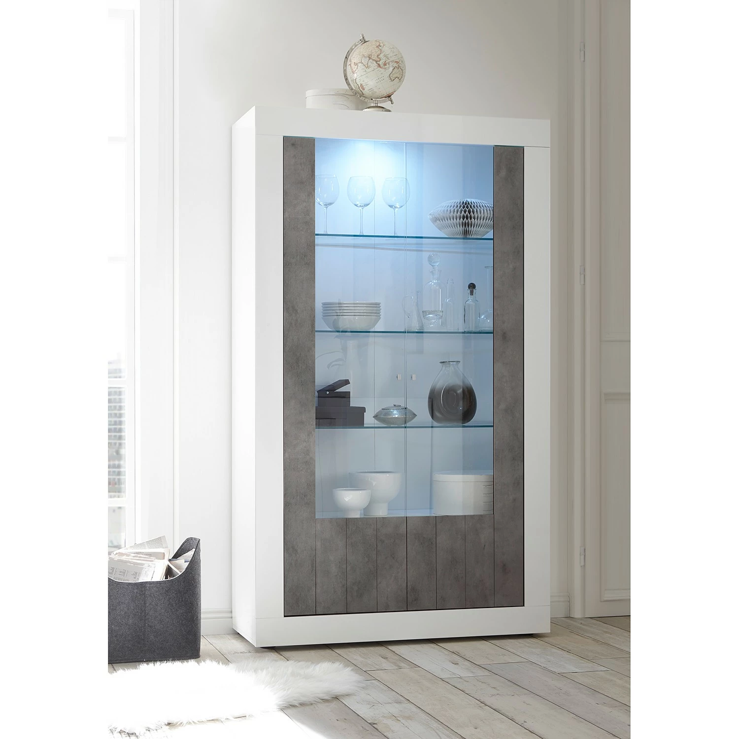 Lc Vitrine Imitation Béton Spa Urbino Blanc 4 Lc Vitrine Imitation Béton Spa Urbino Blanc – Image 2