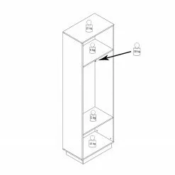 Anthracite Pin Living Armoire Imitation Red -Armoires Soldes 1000187423 190913 11021000009 SKETCH DETAILS P000000001000187423 sketch