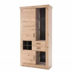 Naturoo Vitrine Planch Chêne Anthracite Imitation