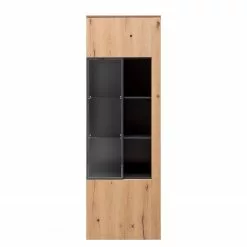 Gwinner Vitrine Placage Chêne Anthracite Métal Véritable Bois Style -Armoires Soldes 1000188727 190926 06085500038 DETAILS P000000001000188727