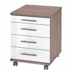 Arcon Furnitive Imitation Brillant Sonoma Blanc