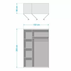 Ars Natura Armoire Hêtre Massif Largeur 152 Cm -Armoires Soldes 1000195501 191205 16500800006 SKETCH DETAILS P000000001000195501 sketch