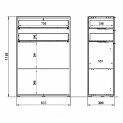 Germania Armoire Ancona Ii -Armoires Soldes 1000196990 191203 06445800039 SKETCH DETAILS P000000001000196990 sketch