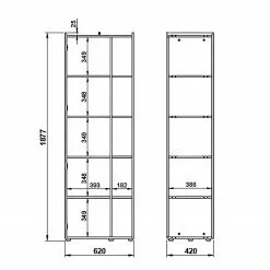 Germania Armoire Austin Ii Graphite Imitation -Armoires Soldes 1000197002 191203 06445900081 SKETCH DETAILS P000000001000197002 sketch
