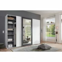 Wimex Minden Armoire Graphite 270 Cm Largeur Coulissante Miroir Blanc -Armoires Soldes 1000202220 200205 10460800085 MOOD DETAILS P000000001000202220 mood