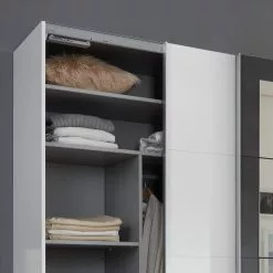 Wimex Minden Armoire Graphite 270 Cm Largeur Coulissante Miroir Blanc -Armoires Soldes 1000202220 200205 10460800087 DETAILS P000000001000202220