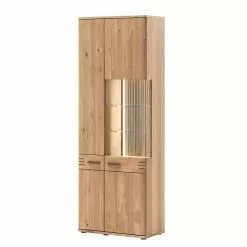 Vitrine Planch Salvo Ii Chêne Chêne Massif Loftscape Bianco Gri