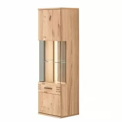 Salvo Vitrine Murale Planch Chêne Chêne Massif Loftscape Bianco Gri