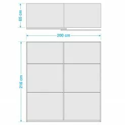 Level Armoire 36C Largeur Hauteur 216 Cm 200 Cm Coulissante Brillant San Blanc Noir -Armoires Soldes 1000207900 200611 14255900052 SKETCH DETAILS P000000001000207900 sketch