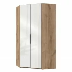 Level Armoire 36C Imitation Chêne 236 Cm Hauteur Fresh To Go Blanc Brillant
