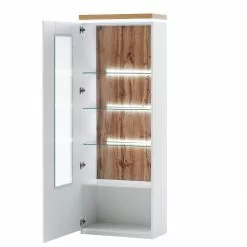 Chêne De Wotan Vitrine Imitation Éclairage Loftscape Blanc -Armoires Soldes 1000209053 200402 14344000043 DETAILS P000000001000209053