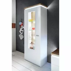 Mundai Chêne De Wotan Vitrine Ii Imitation Éclairage Loftscape Blanc -Armoires Soldes 1000209066 200402 14350900077 MOOD DETAILS P000000001000209066 mood