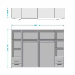 Steven Loftscape Armoire Ii 267 Cm -Armoires Soldes 1000212458 210714 09334600009 SKETCH DETAILS P000000001000212458 sketch