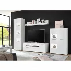 Vitrine Cely 192 Cm Hauteur Mat Loftscape Brillant Blanc -Armoires Soldes 1000213913 200525 13163900232 MOOD DETAILS P000000001000213913 mood