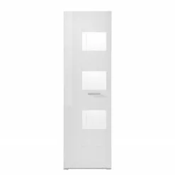 Vitrine Cely 192 Cm Hauteur Mat Loftscape Brillant Blanc -Armoires Soldes 1000213913 200525 13164000233 DETAILS P000000001000213913