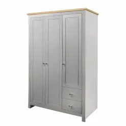 Ars Natura Armoire Woodmont Chêne Clair Gri