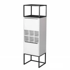Fredriks Armoire White Hall II - Blanc mat / Noir