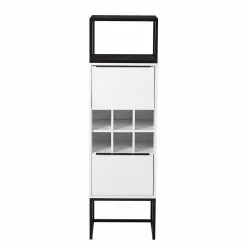 Fredriks Armoire White Hall II - Blanc mat / Noir -Armoires Soldes 1000218376 210303 09051800002 DETAILS P000000001000218376