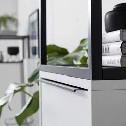 Fredriks Armoire White Hall II - Blanc mat / Noir -Armoires Soldes 1000218376 210316 08061900021 DETAILS P000000001000218376