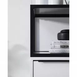 Fredriks Armoire White Hall II - Blanc mat / Noir -Armoires Soldes 1000218376 210316 08062400024 DETAILS P000000001000218376