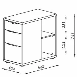Maja Möbel Container Edjust Iii Brillant Platine Blanc Gri -Armoires Soldes 1000220607 200824 06315700130 SKETCH DETAILS P000000001000220607 sketch