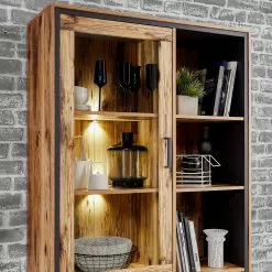 Ridgevalley Priay Vitrine I Imitation Mélèze Graphite Éclairage -Armoires Soldes 1000220677 200819 06353500069 DETAILS P000000001000220677