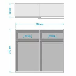 Armoire Porte 226 Cm Rauch Orange Gri -Armoires Soldes 1000220788 200814 10231000070 SKETCH DETAILS P000000001000220788 sketch