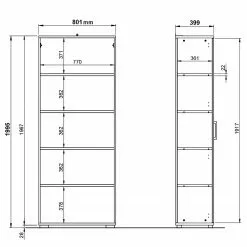 Germania Armoire Gw-Profi 2.0 Iii Clair Gri -Armoires Soldes 1000222851 200821 11190800017 SKETCH DETAILS P000000001000222851 sketch