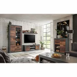 Vitrine Buzan Ii Imitation Bois Anthracite Living Red -Armoires Soldes 1000223922 200828 15474600119 MOOD DETAILS P000000001000223922 mood