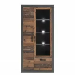 Vitrine Buzan Ii Imitation Bois Anthracite Living Red -Armoires Soldes 1000223922 200828 15475100121 DETAILS P000000001000223922