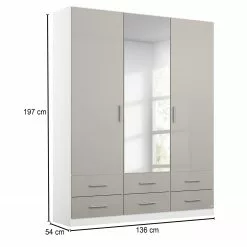 Armoire Stuttgart Ii 135 Cm Hauteur Largeur 197 Cm Rauch Orange -Armoires Soldes 1000231423 201223 10082800020 SKETCH DETAILS P000000001000231423 sketch
