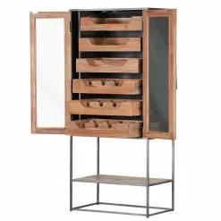 Armoire Teck Massif Fer Acacia Massif Living Anthracite Red -Armoires Soldes 1000240176 210115 08042400030 DETAILS P000000001000240176