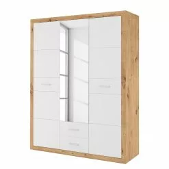 Armoire Chêne Loftscape Imitation Artisan Morillon Blanc