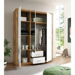 Armoire Chêne Loftscape Imitation Artisan Morillon Blanc -Armoires Soldes 1000249923 210305 15051000047 MOOD DETAILS P000000001000249923 mood