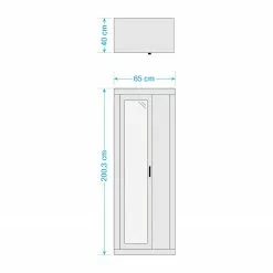 Armoire Anthracite Imitation Bois Living Buzan Red -Armoires Soldes 1000250957 210827 17032500001 SKETCH DETAILS P000000001000250957 sketch