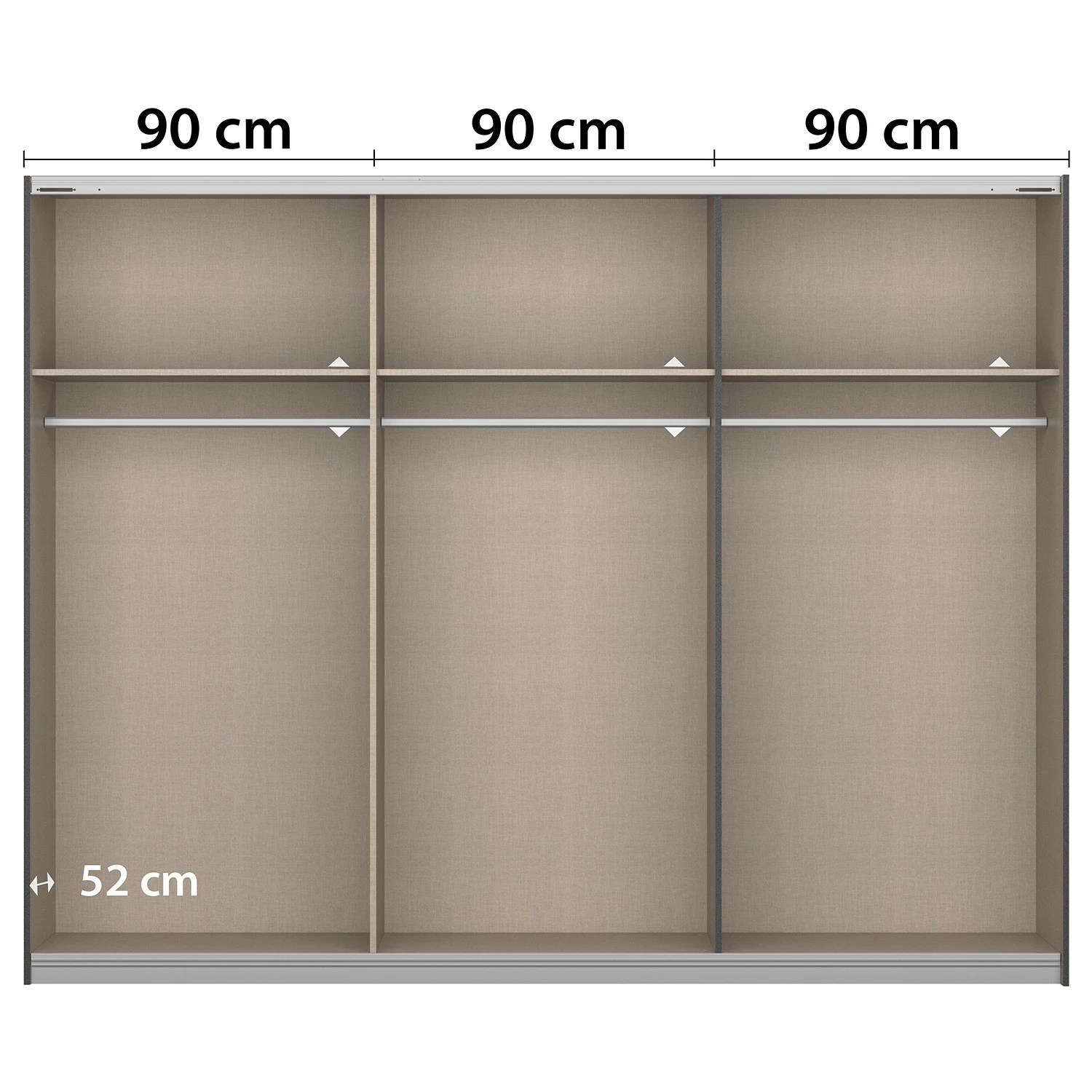 Armoire Bangkok Ii 271 Cm : Largeur Rauch Orange 9 Armoire Bangkok Ii 271 Cm : Largeur Rauch Orange – Image 7