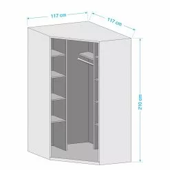 Armoire Miroir Alabama I 210 Cm Porte Alpin Rauch Orange Blanc -Armoires Soldes 1000252295 210713 06263900064 SKETCH DETAILS P000000001000252295 sketch
