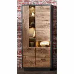 Chêne De Havel Batey Vitrine Graphite Living Imitation Red -Armoires Soldes 1000257535 210413 13394600002 MOOD DETAILS P000000001000257535 mood