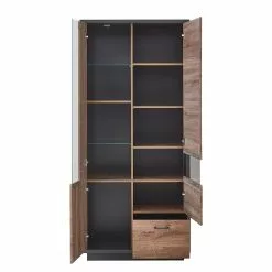 Chêne De Havel Batey Vitrine Graphite Living Imitation Red -Armoires Soldes 1000257535 210429 08061000002 DETAILS P000000001000257535